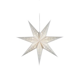 Star 501-22, Papierstern "Lace", 7 zackig, Papier, Weiß, 1.2 x 4.4 x 4.4 cm