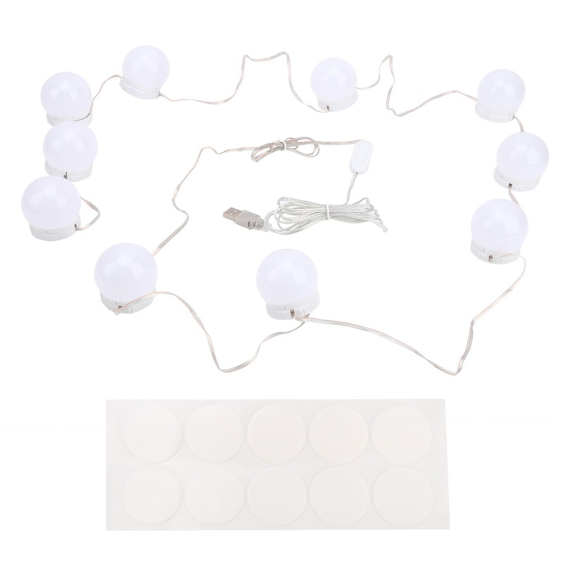 LED Mirror Lights Kit Stick on USB Dimmable Makeup Light