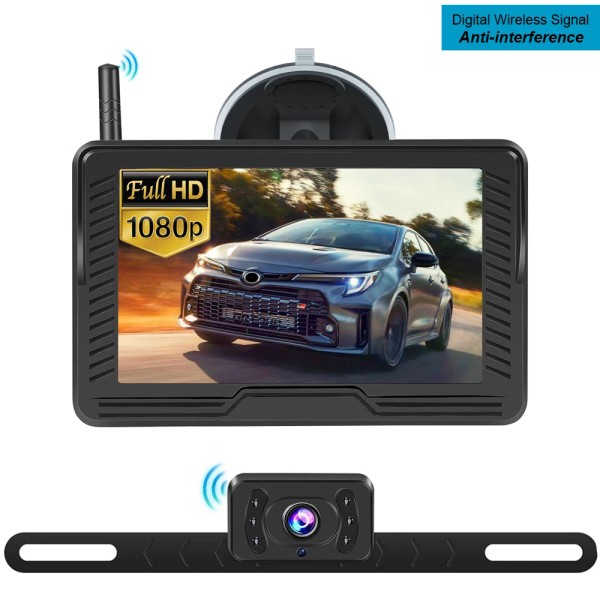 YuanTing Wireless Digital Rear View Backup Camera System 4.3" Monitor