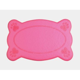 DM Cat Litter Box Debris Catcher Mat,Kitty Scatter Control Rug,16x10 Inches,5 Colors Available (Rosered)