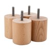 MOLLY MALOU 4 x M8 Wooden Natural Legs with four