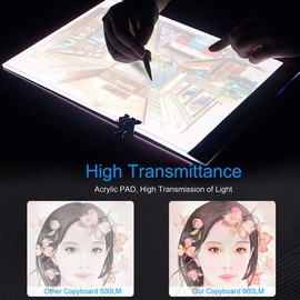 A3 LED Light Board Tracer White Copy Board Ultra-Thin USB LED Dimmable Drawing Light Board Artcraft LED Trace Light Pad for Tattoo Drawing Tracing Sketch Pad
