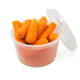TANGERINE - Contenedores herméticos para almacenamiento de alimentos con tapas fáciles de asegurar (8 onzas) (paquete de 50)