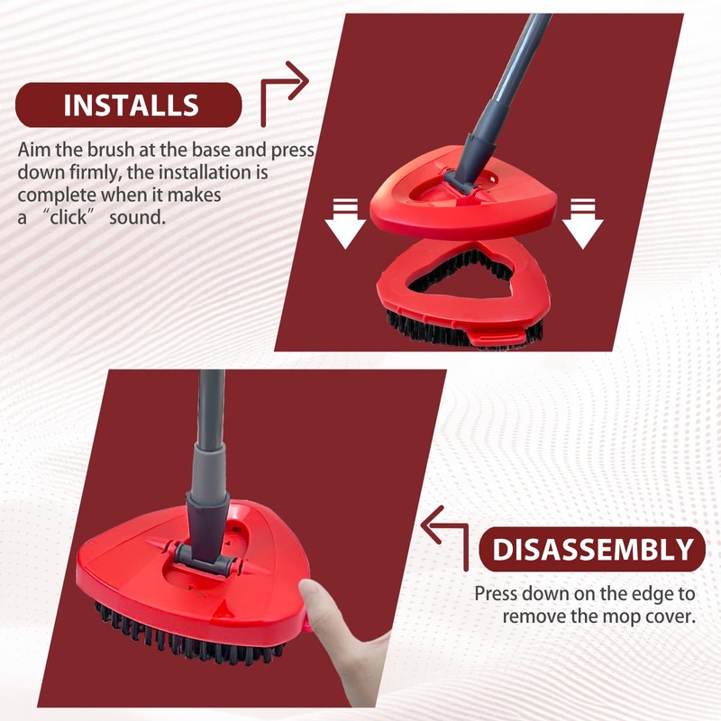 Spin Mop Scrubber Head for Vlieda EasyWring 1-Tank System, Triangle