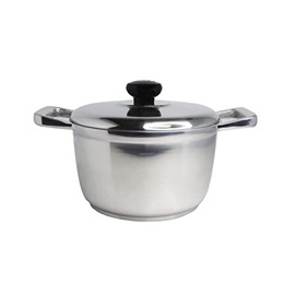 IMUSA USA 3.5 Quart Heavy Duty Cajun Cast Aluminum Dutch Oven with Lid, Silver, (IMU-89306)