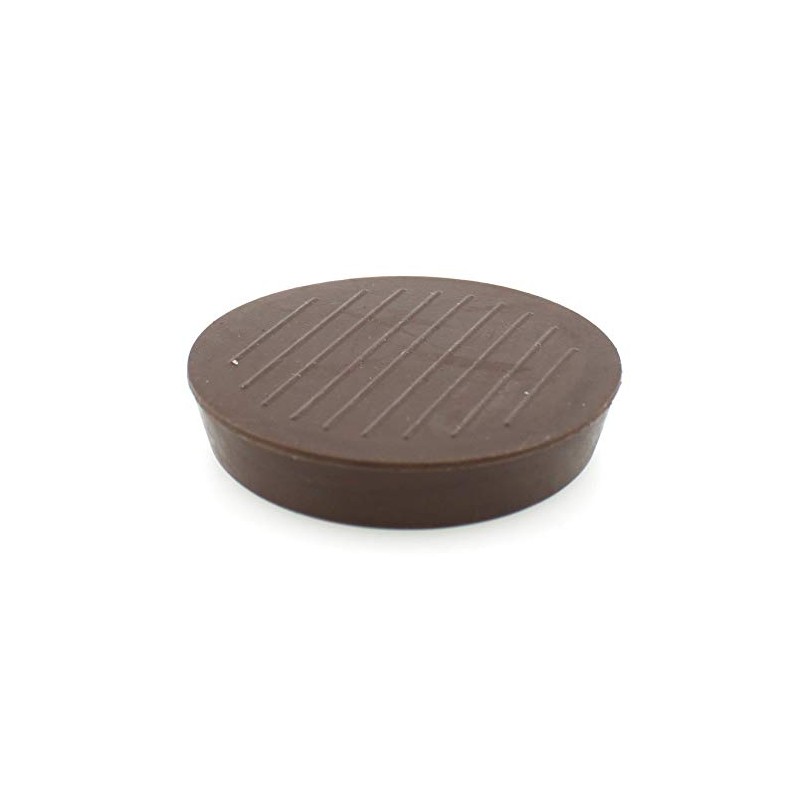 4X Brown Rubber Castor Cups - Non Slip - Protect