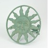 Verdigris Green Finish Cast Iron Sun Face Decorative Wall Mounted