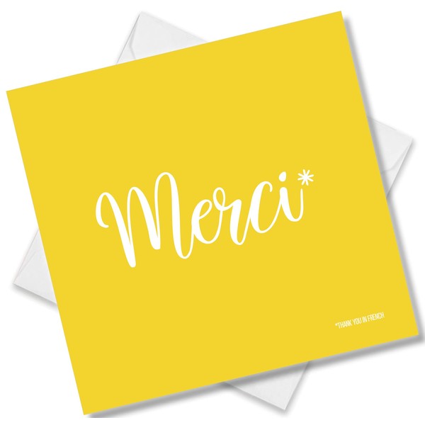 Punkcards - Thank You Cards - “Merci” - Express Gratitude