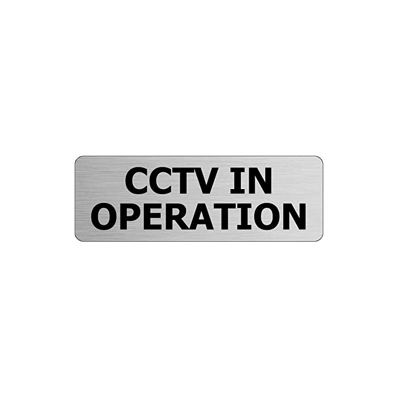 CCTV In Operation Camera Recording Brushed Silver Metal Wall Door