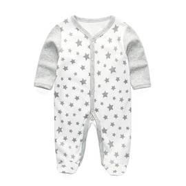 MAMIMAKA Baby Rompers Pajamas Cotton Jumpsuit Boys Girls Sleepsuit Long Sleeve Footed Bodysuits One-Piece Outfits