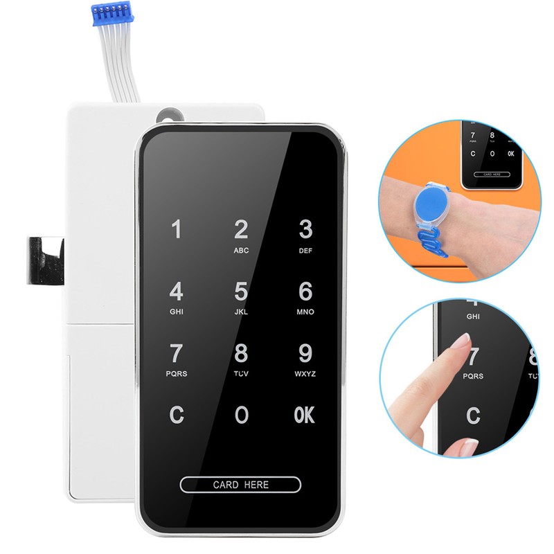 Electronic Password Card Lock RFID Smart Keyless Touch Screen for