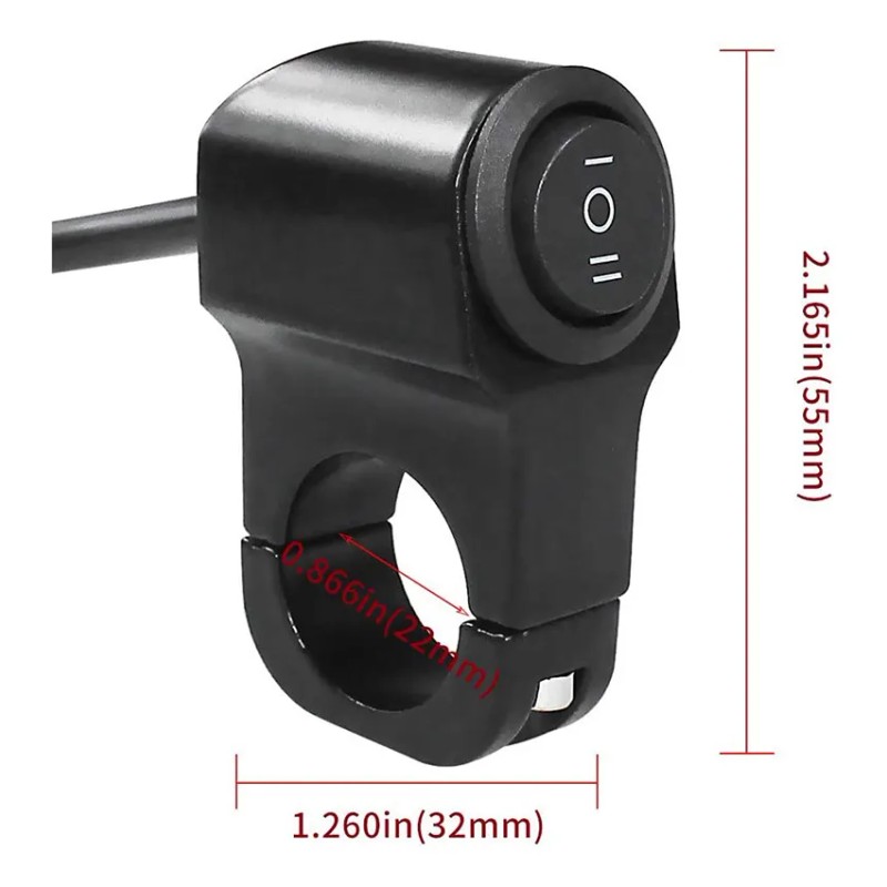 2pcs Switch Pasos Off Aluminio Manubrio Bici Moto