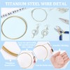 BENECREAT 18 Gauge Gold Anodized Titanium Wire, 6.56 Feet Round