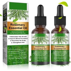 Aceite de Romero para El Cabello,30ml Rosemary Oil for Hair Growth Aceite Esencial de Romero, Reparar el Cabello Seco y Dañado, Estimular el Crecimiento del Cabello y Nutrir el Cabello