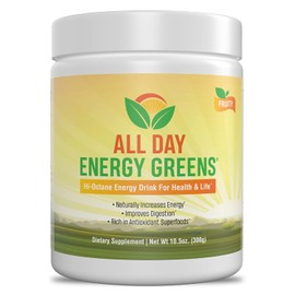IVL - All Day Energy Greens - Supplement Powder Mix Drink, Greens Powder Superfood - Super Greens Blend for Optimal Nutrition,Energy & Digestion,Superfood Boost(Fruity Flavor)