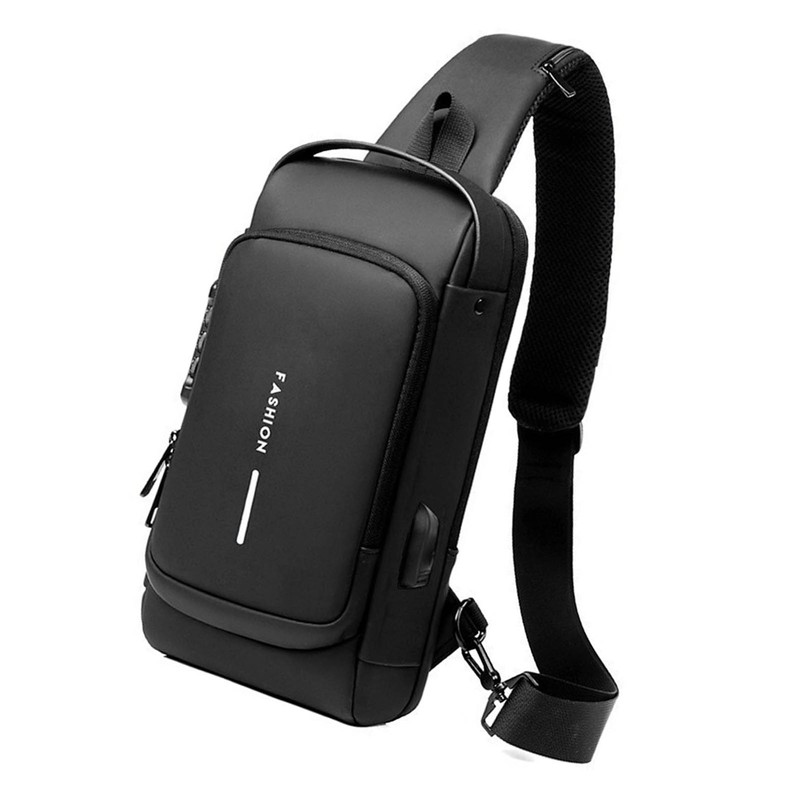 Password Sling Backpack Anti Theft Multifunctional Cycling Chest Bag for