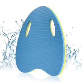 Swimming Board Children and Adults, Premium Swimming Board, Kickboard with Recessed Grips, Swimming Aid for Swimming Exercises and Training (Blue A-shaped)