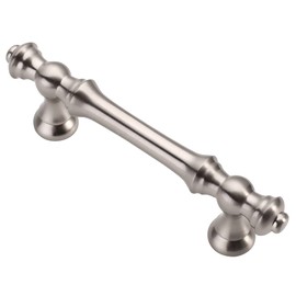 Alzassbg 10 Pack Brushed Satin Nickel Cabinet Pulls, 3 Inch(76mm) Hole Centers Morden Straight Kitchen Cabinet Handles AL3085SN
