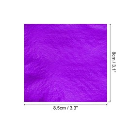 MECCANIXITY Gold Leaf Foil Sheet, Purple Leaf Papers, 3.3 Inch x 3.1 Inch for Art Decoration, Sculptures, Painting, Pack of 200 Pcs