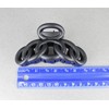 matte Blackhair clip plastic 3 3/8 inches long big barrette