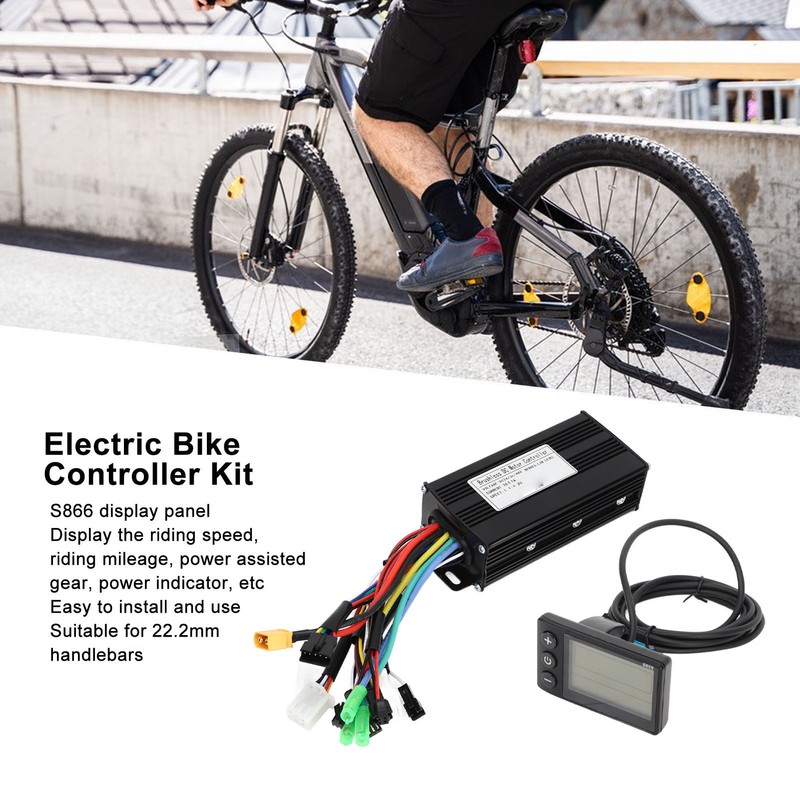 Electric Bike Conversion Kit 26A Controller S866 Display Panel 130X