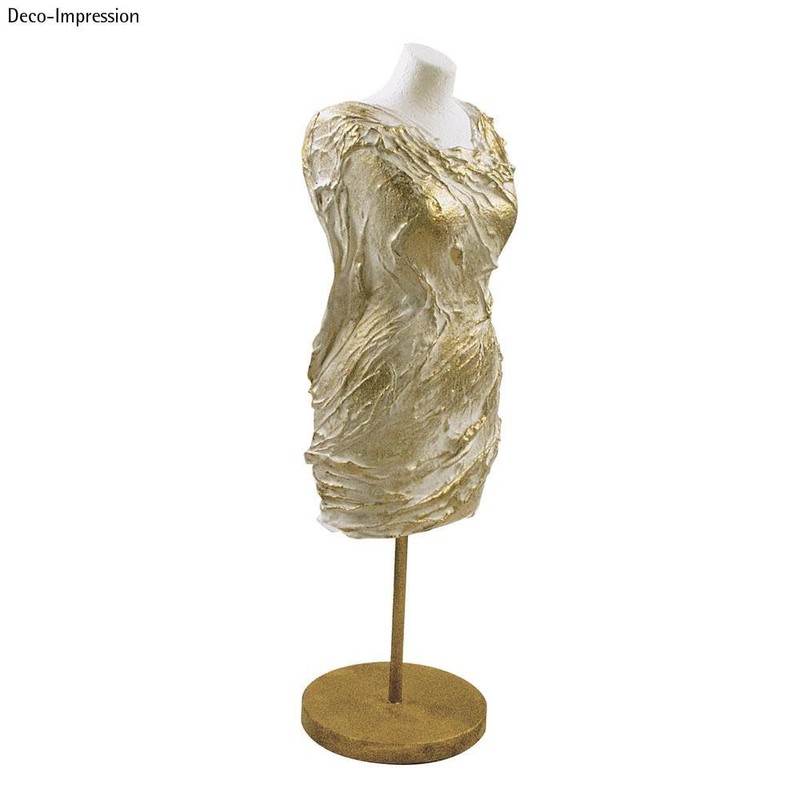 Rayher Female Torso, 25 cm, Polystyrene White, Torso Bust Female,