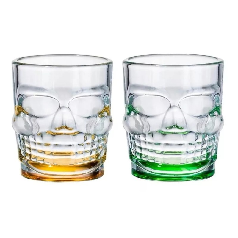 E-karly Set 6 Shot Tequilero Caballito Mezcal Vaso Craneo Calavera