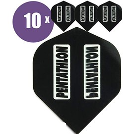 abcdarts Unisex - Adult Pentathlon Classic Dart Flights, Black, Classic EU
