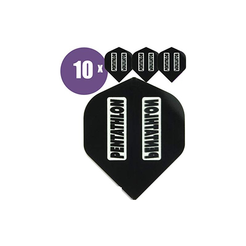 abcdarts Unisex - Adult Pentathlon Classic Dart Flights, Black, Classic