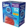 Ziploc Easy Open Tabs Freezer Gallon Bags, 152 Count (Pack