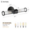 Linour Bathroom Sconce Wall Lighting - Black Bathroom Vanity Light