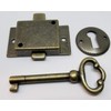 Antique Brass Small Flush Mount Lock Set Kit - Plated