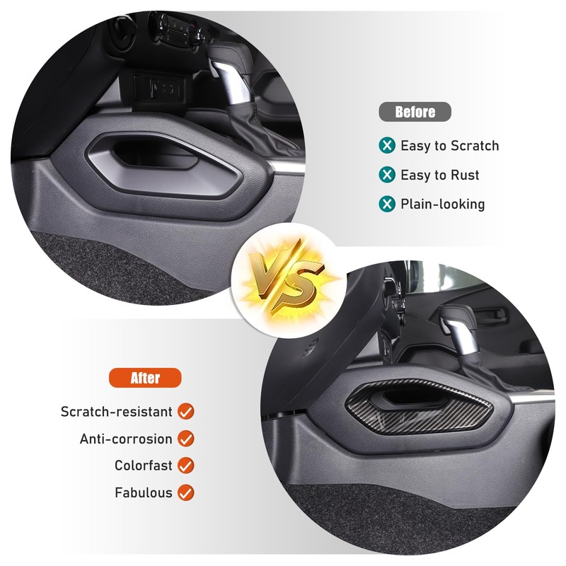 TerIourfou Center Console Gear Shift Side Grab Handle Cover Trim