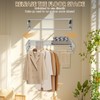 XL-31.5" Wall Mounted Clothes Drying Rack, 130 LBS Large Capacity