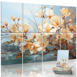 JanTech 8 Pack Art Acoustic Panels 48x32 Inches Sound Absorbing Panels Acoustic Treatment for Studios, Offices, Theaters, Adhesive Included