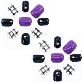 O2 Salon 5641C Full Cover Graphic Design Acrylic Fake False Nails Art Tips for Nail salon, Girls, Women, Bridal Wedding Dating Party (48 pcs/ 2 set)