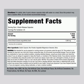 Piping Rock Senna Leaves Capsules 1800 mg | 100 Count | Non-GMO, Gluten Free Supplement