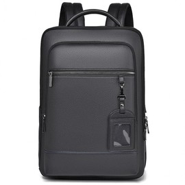 Men's Computer 15-inch Office Worker Backpack Laptop Men's Leather Backpack Travel Backpack Business Black