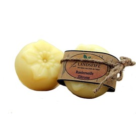 Landseife Organic Shaving Soap Lemon - Handmade Organic Natural Soap