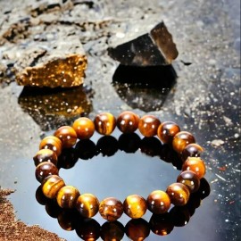 Crystal Natural Tiger Eye 8mm Beads Stretch Women Men Healing Energy Handmade Bracelet