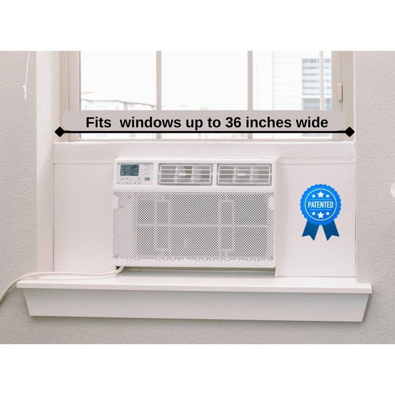 Breeze Stop Surround Insulation Side Panels White for Window AC