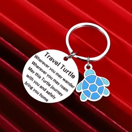 VANLOVEMAC Turtle Gifts Sea Turtle Keychain for Women Girls, Blue, Modern, Lucky Charm