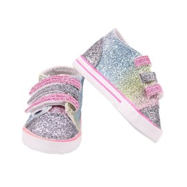 DUORUIMI Doll Shoes Sneakers with Sequins Accessory for American Girl Doll 18 inch