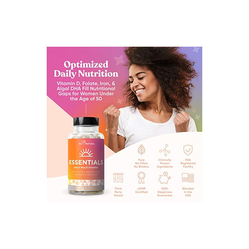 Essentials Multivitamin for Women – 22 Optimized Vitamins for Immunity,