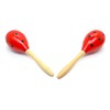 Adult Maracas, Red Wood, Spanish Maracas Red Colour of Dots,