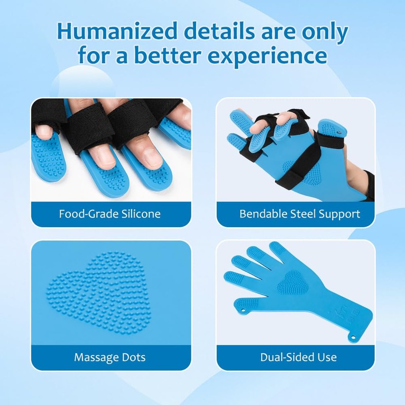 Resting Hand Splint for Stroke Support – Adjustable Finger Separator