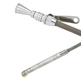 Lokar 1220024 Anchor-Tight Brite Flexible Engine Dipstick with Lock for Chevy Small Block Transmission