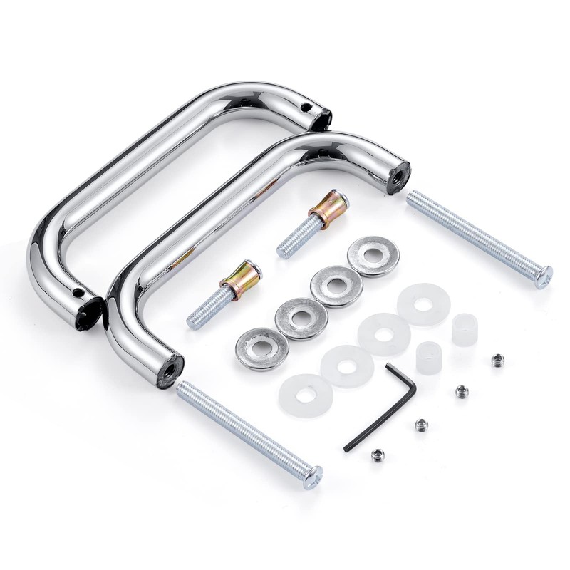 Ranbo Polished Chrome 6" （CTC） Tubular Back-to-Back Shower Door Handle，3/4"