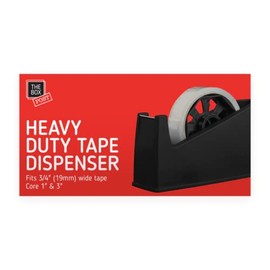 Black Plastic & Steel Tape Dispenser, 1 Piece - Durable & Heavy Duty, Suitable for Various Office Applications