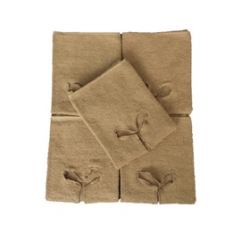 EXKLUSIV HEIMTEXTIL Towel with Nose Slot for Massage Table Pack of 5 Sand